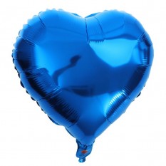 Шарик (45см) Сердечко синее